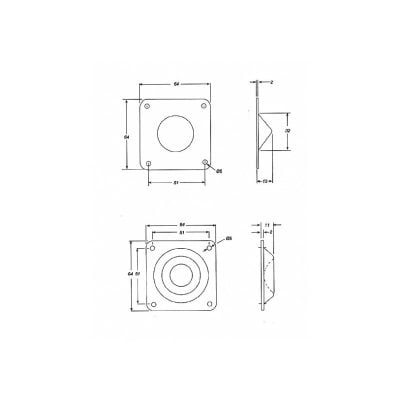 Glider Foot Standard 5mm Holes Zinc White