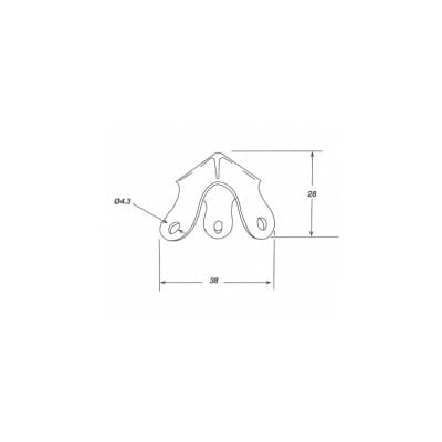 Sharp Corner Bracket Nickel