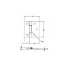 Small Butt Hinge Mild Steel Zinc White