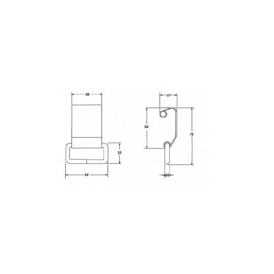 Un Hinge Toggle Clip Stainless Steel