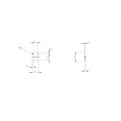 Small Box Hinge Size 16x25mm