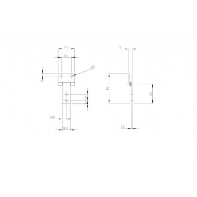 Parcon Hinge Flat Stainless Steel