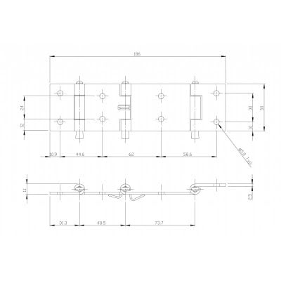 Tri Act Mild Steel Hinge