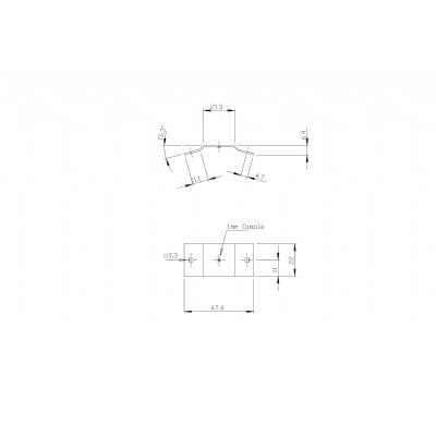 Hard Hat Bracket Zinc White