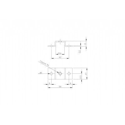 Tapped Bracket Zinc Yellow