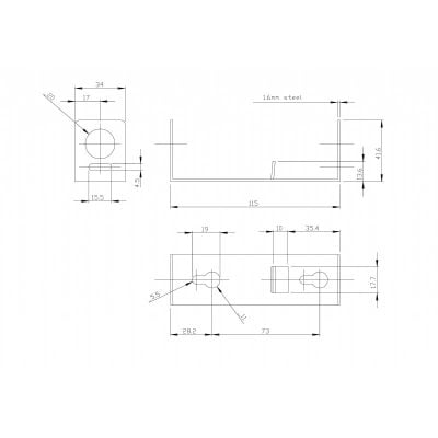 Censor Bracket Zinc White