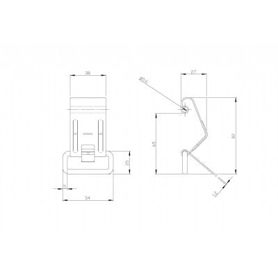 Toggle Clip For Plastic Lens Light Fitting Stainless Steel