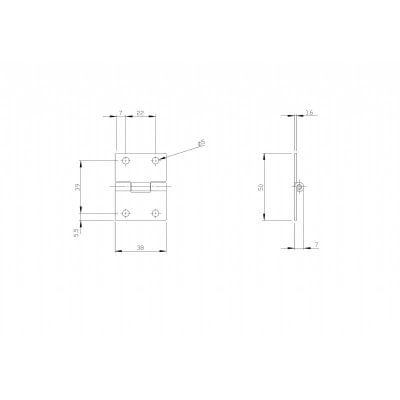 Butt Hinge Stainless Steel
