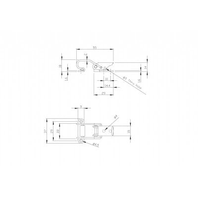 Toggle Latch Hinged With Vr1-C Striker Zinc White