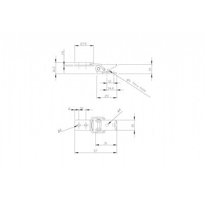 Toggle Latch Stainless Steel 304 Hinged With Vr1-D-S