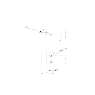 Tapped & Curled Bracket Zinc Yellow
