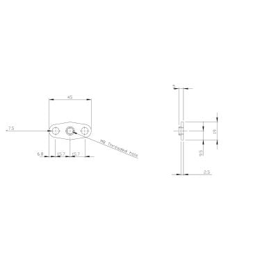 B2 Oval Bracket Zinc Yellow