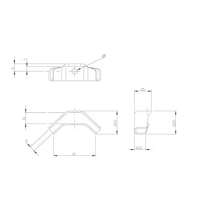 Cable Bracket Zinc Yellow