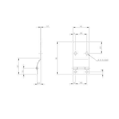 York Hinge Stainless Steel Ovel Holes
