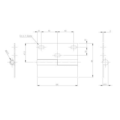 Glide Hinge Stainless Steel