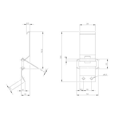 Hinge 1.2mm Stainless Steel