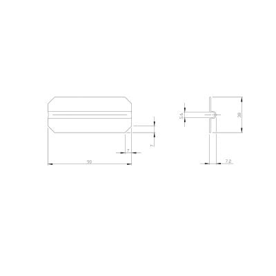 Light Duty Handle Retainer Plate Zinc White