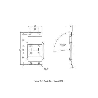 Back Stay Hing Zinc White