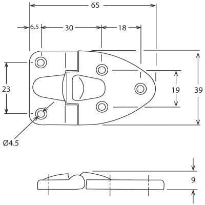 Tear Drop Hinge Nickel