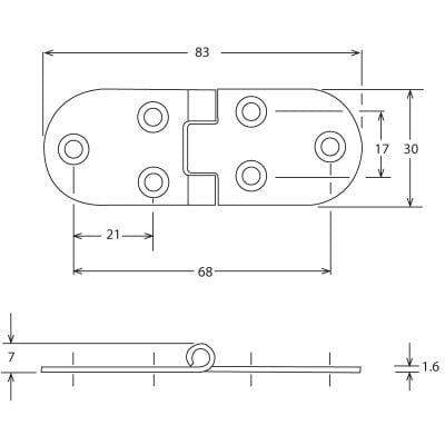 Box Hinge Zinc Yellow