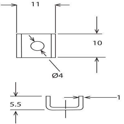 U Bracket Sadle Nickel