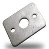 Small Flat Hole Plate Zinc White