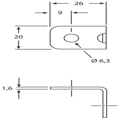 Small Brace Zinc White