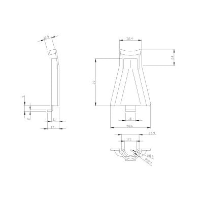 Cable Clamp Zinc White