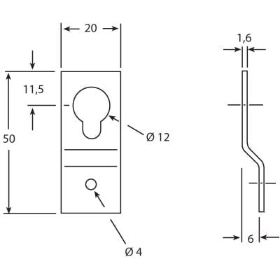 Picture Frame Bracket Zinc Yellow