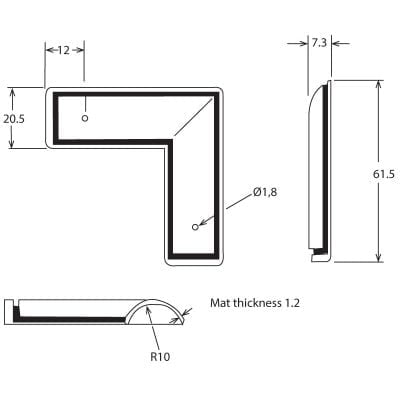 Corner Bracket Zinc White