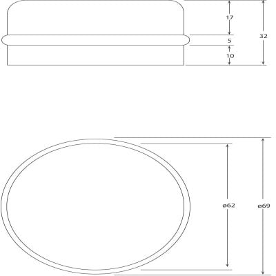 Greas Cap Zinc White 62mm