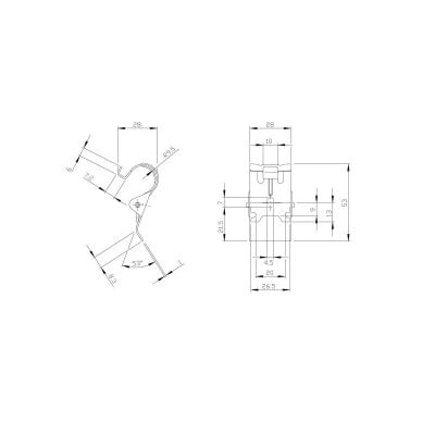 Florescent Light Fitting P501 Stainless Steel