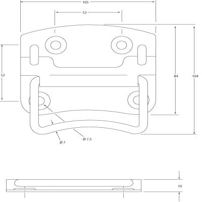 Drop Down Handle Stainless Steel