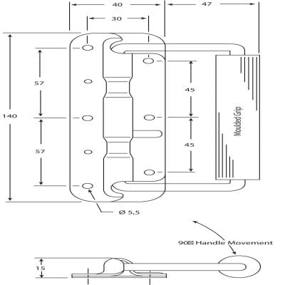 Surface Carry Handle Zinc White
