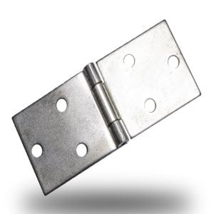 Flat Hinge With 3 Holes Both Sides Zinc White Hinges Flat Hinge With 3 Holes Both Sides Zinc White