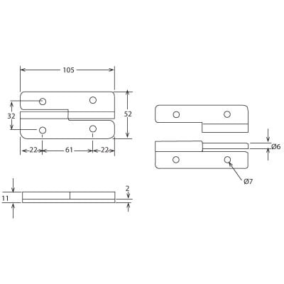 Slide On Hinge Standard