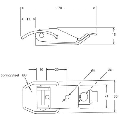 Toggle Latch Zinc Yellow Toggle Latches Toggle Latch Zinc Yellow