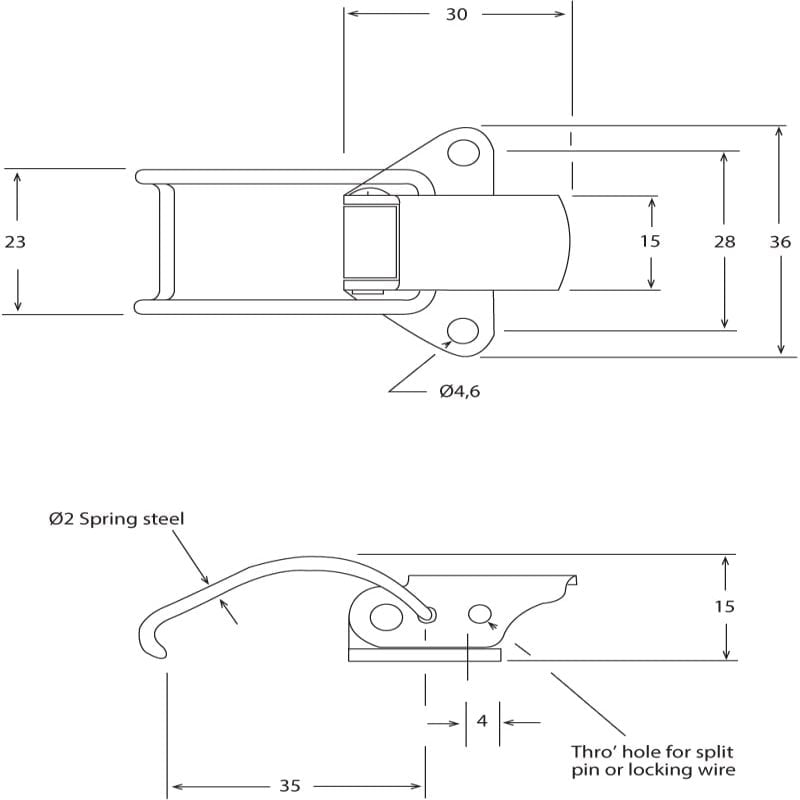 Toggle Latch Link Zinc White - Venture Products