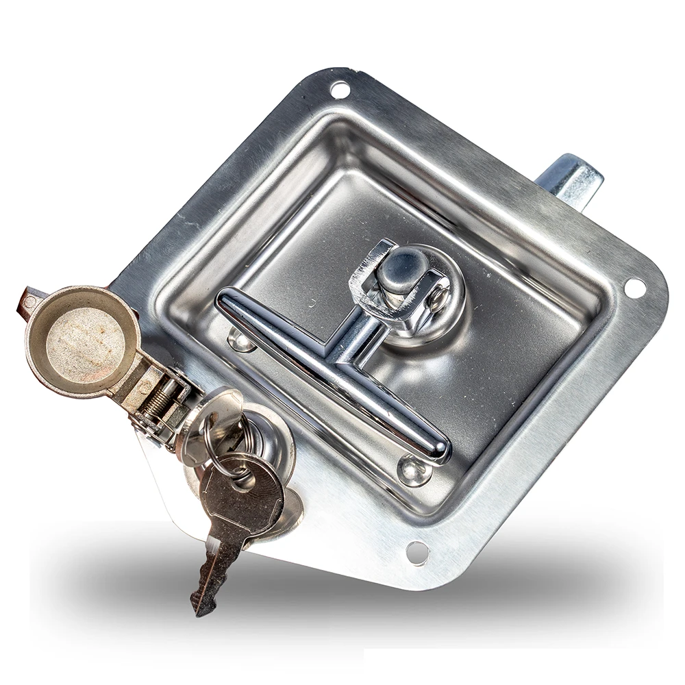 Recessed Lockable T Handle Top View with Locking Mechanism 2